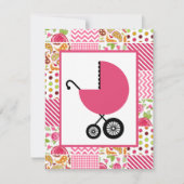 Invitation Baby shower de filles - Patchwork de filles (Devant)