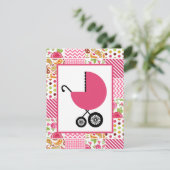 Invitation Baby shower de filles - Patchwork de filles (Debout devant)