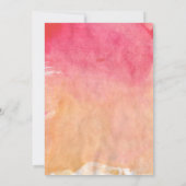 Invitation Baby shower de Flamant rose d'aquarelle tropicale (Dos)