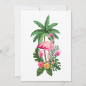 Invitation Baby shower de Flamant rose de palme tropicale (Dos)
