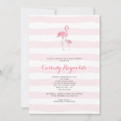 Invitation Baby shower de Flamant rose pour maman et petite f (Devant)