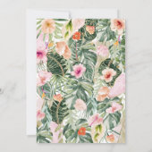 Invitation Baby shower de Flamant rose tropical (Dos)