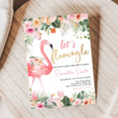 Invitation Baby shower de Flamant rose tropical