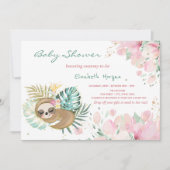 Invitation Baby shower de fleur mignonne dormant (Devant)