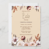 Invitation Baby shower de Fleur sauvage Boho Nature personnal (Devant)