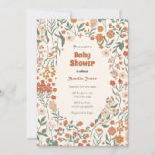 Invitation Baby shower de Fleur sauvage de pré Super Boho (Devant)