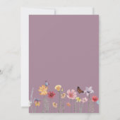 Invitation Baby shower de Fleur sauvage Dusty Purple Watercol (Dos)
