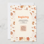 Invitation Baby shower de Fleur sauvage Super Black Orange (Dos)