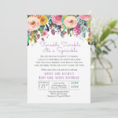 Invitation baby shower de fleurs (Debout devant)