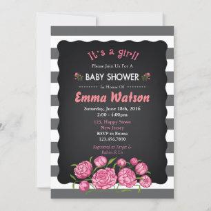 Invitation Baby shower de fleurs