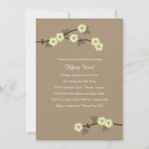 Invitation Baby shower de fleurs béantes