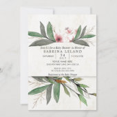 Invitation Baby shower de fleurs botaniques d'aquarelle class (Devant)