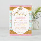 Invitation Baby shower de fleurs chic de la petite princesse  (Debout devant)