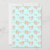 Invitation Baby shower de fleurs chic de la petite princesse  (Dos)