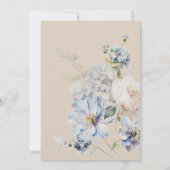 Invitation Baby shower de fleurs d'aquarelle (Dos)