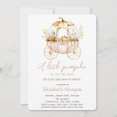 Invitation Baby shower de fleurs d'aquarelle de transport cit (Devant)