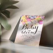 Invitation Baby shower de fleurs d'aquarelle moderne bébé en