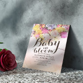 Invitation Baby shower de fleurs d'aquarelle moderne bébé en