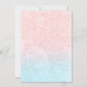 Invitation Baby shower de fleurs d'aquarelle rose bleu (Dos)