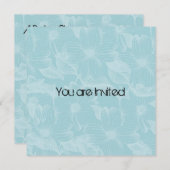 Invitation Baby shower de fleurs de bois de chien bleu (Devant / Derrière)