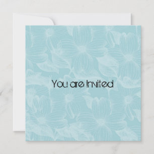 Invitation Baby shower de fleurs de bois de chien bleu