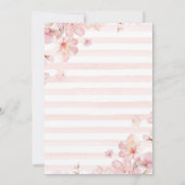 Invitation Baby shower de fleurs de cerisiers de printemps aq (Dos)