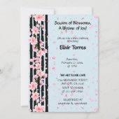 Invitation Baby shower de fleurs de cerisiers Sakura Spring (Devant)