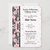 Invitation Baby shower de fleurs de cerisiers Sakura Spring (Devant)