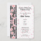 Invitation Baby shower de fleurs de cerisiers Sakura Spring (Devant)