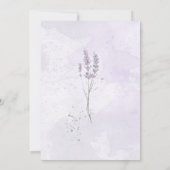 Invitation Baby shower de fleurs de lavande aquarelle (Dos)