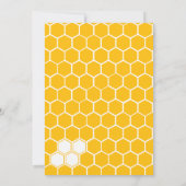 Invitation Baby shower de fleurs de peigne de miel maman à ab (Dos)