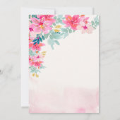 Invitation Baby shower de fleurs de printemps de l'ours en pe (Dos)