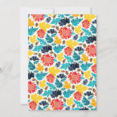 Invitation Baby shower de fleurs de soleil bleu jaune (Dos)