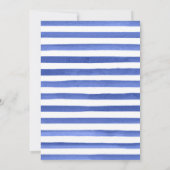 Invitation Baby shower de fleurs d'été bleu, rose et blanc (Dos)