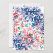 Invitation Baby shower de fleurs d'hydrangée rose et violet (Dos)