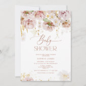 Invitation Baby shower de fleurs du jardin (Devant)