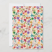 Invitation Baby shower de fleurs pourpre jaune de moutarde de (Dos)