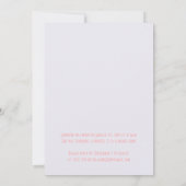 Invitation Baby shower de fleurs rose pourpre Sip et voir (Dos)