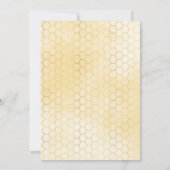 Invitation Baby shower de fleurs roses de nid d'abeille (Dos)