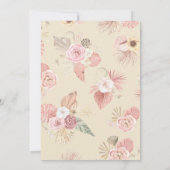 Invitation Baby shower de fleurs séchées tropicales en terre  (Dos)