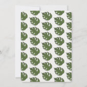 Invitation Baby shower de fleurs tropicales (Dos)