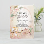 Invitation Baby shower de flocons de neige citrouilles (Debout devant)