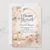 Invitation Baby shower de flocons de neige citrouilles (Devant)