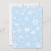 Invitation Baby shower de flocons d'hiver Blue Boy (Dos)