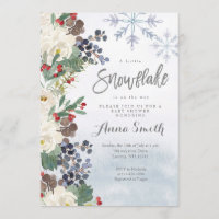 Baby shower de flocons d'hiver en argent