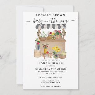 Invitation Baby shower de Flower Market de Watercolor
