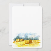 Invitation Baby shower de foin de tracteur de ferme aquarelle (Dos)