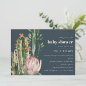 INVITATION BABY SHOWER DE FOLIAGE CACTI ROY FLORAL DESERT (Debout devant)
