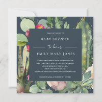 BABY SHOWER DE FOLIAGE CACTI ROY FLORAL DESERT