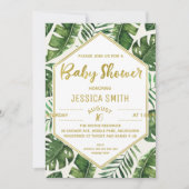 Invitation Baby shower de Foliage Tropical Moderne (Devant)